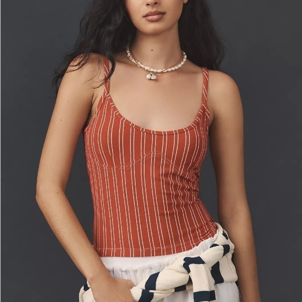 NWT | Pilcro Stripe Corset Tank | SZ M